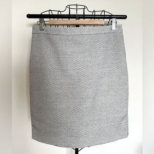 Ann Taylor Loft Black and White Dot Pencil Skirt